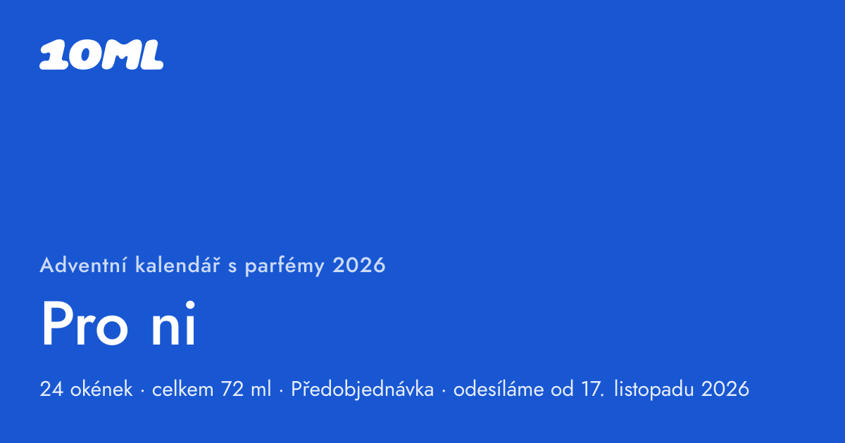 Adventní kalendář s parfémy 2026 od 10ML, Pro ni: 24 okének, za každým 3ml rozprašovač s pravým parfémem