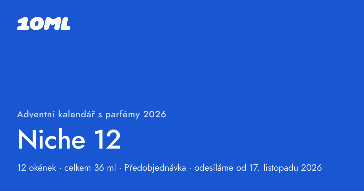 Adventní kalendář s parfémy 2026 od 10ML, Niche 12: 12 okének, za každým 3ml rozprašovač s pravým parfémem