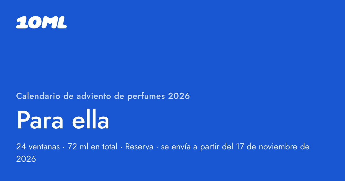 Calendario de adviento de perfumes 2026 de 10ML, Para ella: 24 ventanas, cada una con un spray de 3 ml de un perfume original