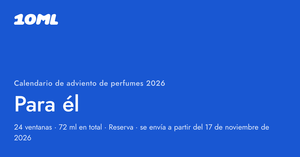 Calendario de adviento de perfumes 2026 de 10ML, Para él: 24 ventanas, cada una con un spray de 3 ml de un perfume original