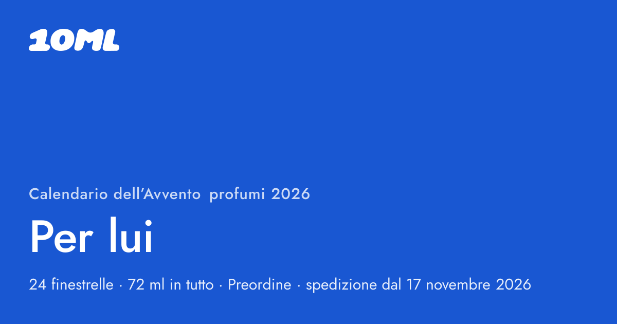 Calendario dell’Avvento profumi 2026 di 10ML, Per lui: 24 finestrelle, ognuna con uno spray da 3 ml di un profumo originale