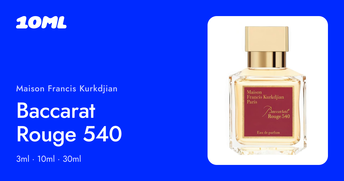 Maison Francis Kurkdjian Baccarat Rouge 540 original bottle, decanted by 10ML